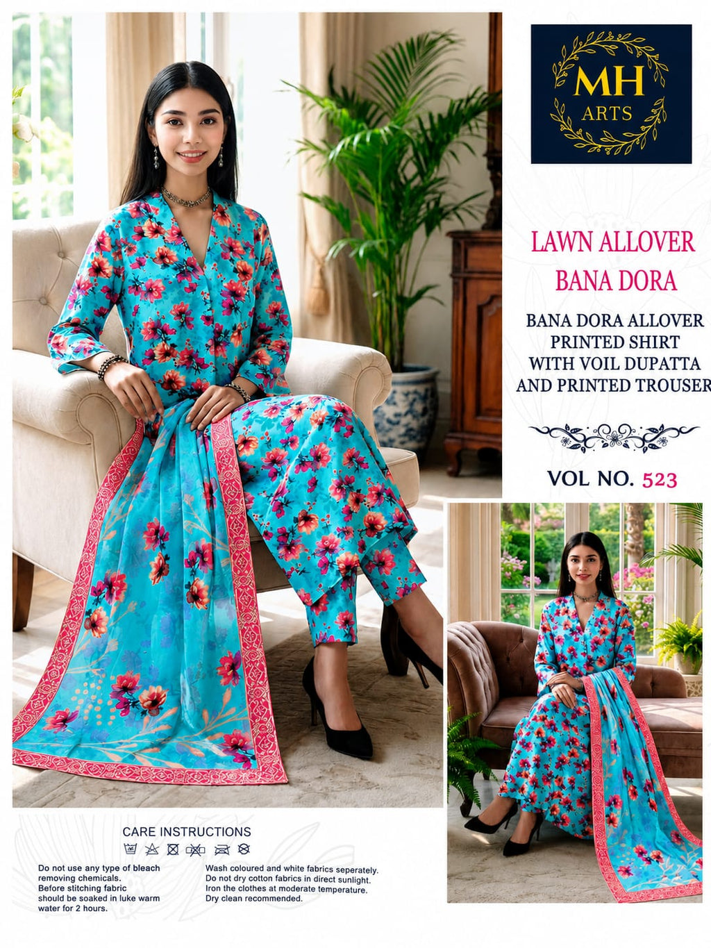 MH Arts – Bana Dora Lawn Allover