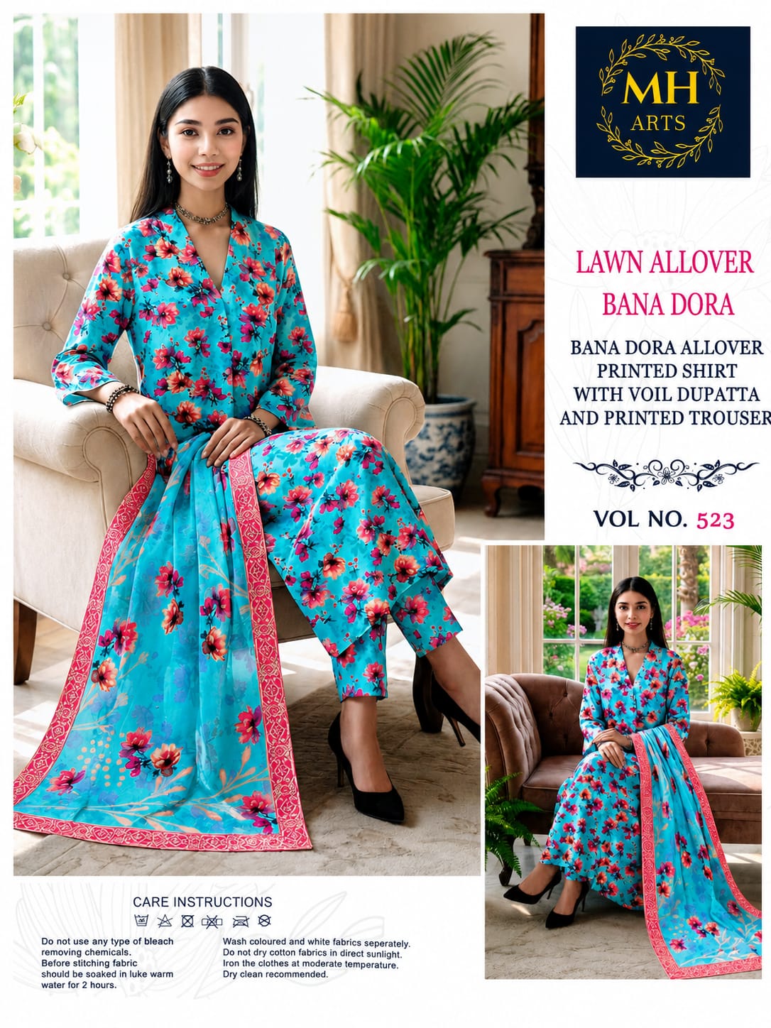 MH Arts – Bana Dora Lawn Allover
