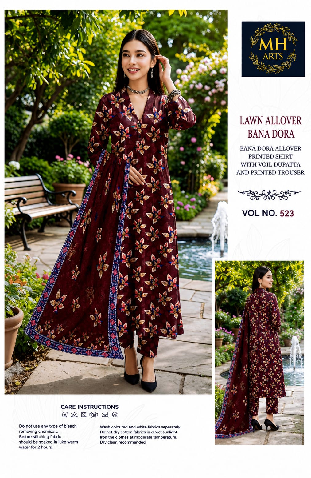 MH Arts – Bana Dora Lawn Allover