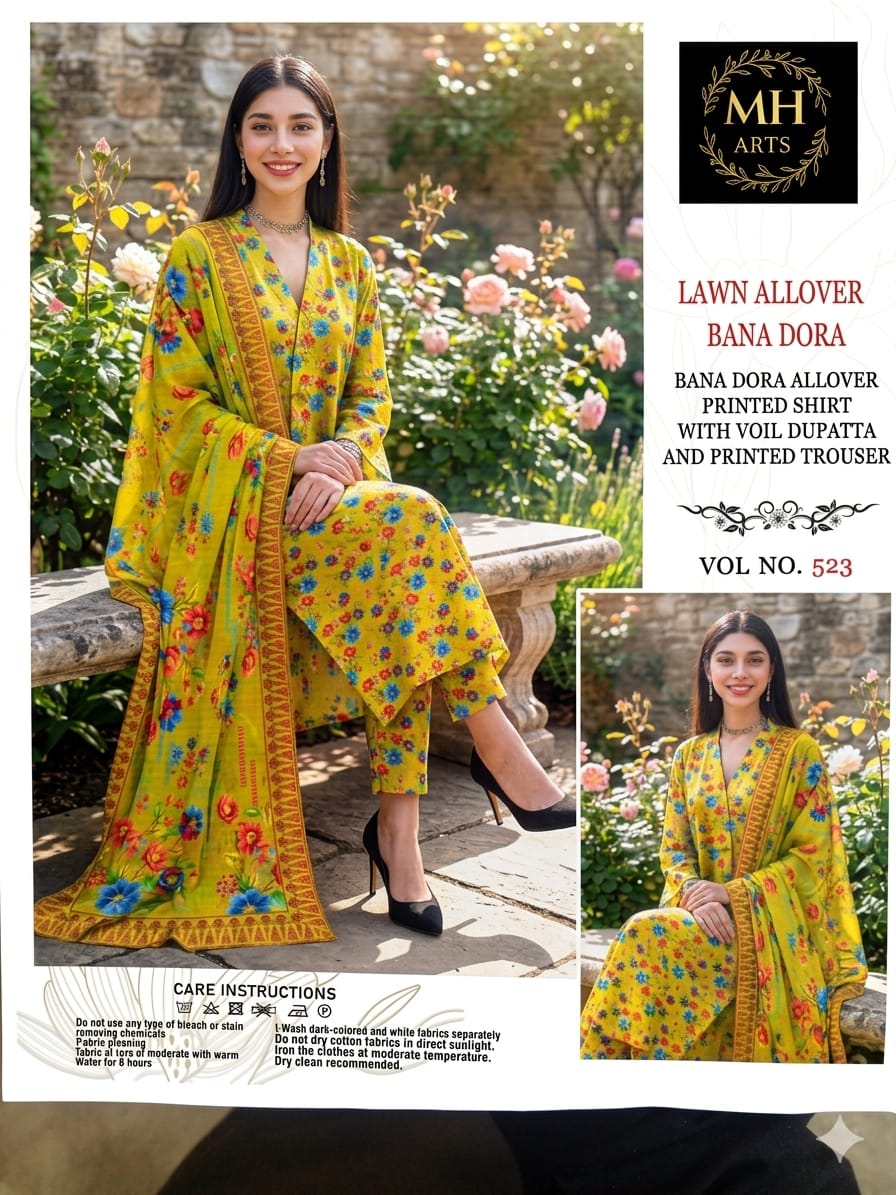 MH Arts – Bana Dora Lawn Allover