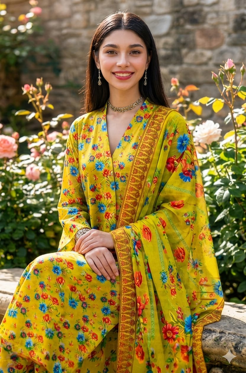 MH Arts – Bana Dora Lawn Allover